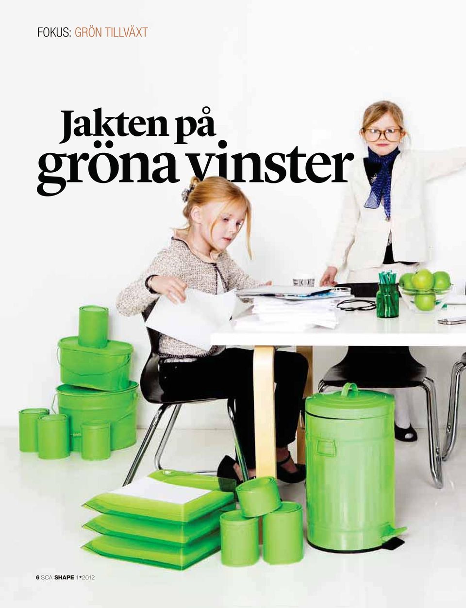 på gröna