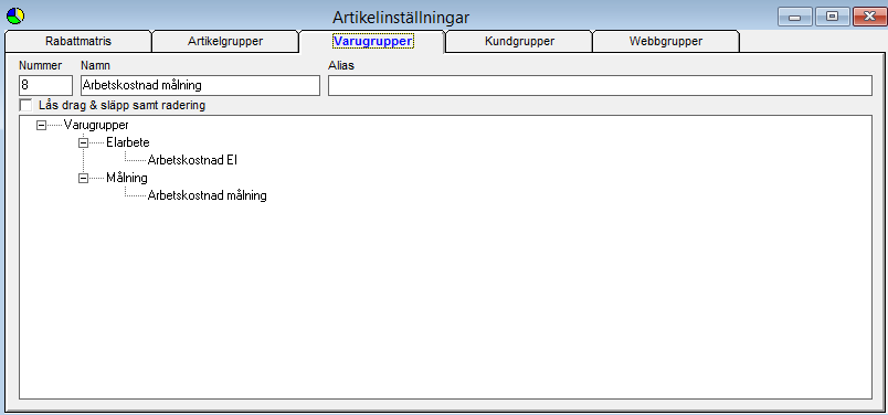 Koppla varugrupper till arbetskostnad När företaget begär ersättning från Skatteverket ska bl.a. följande uppgifter lämnas in: Utfört arbete (antal arbetade timmar) Materialkostnad Övriga kostnader För rot- och rutarbete finns sju respektive åtta kategorier (t.