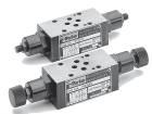Specifikationer De dubbla strypbackventilerna i Parker Manapak-serien FM är sandwich-ventiler som konstruerats för montering under en riktningsventil med en standardiserad hålbild.
