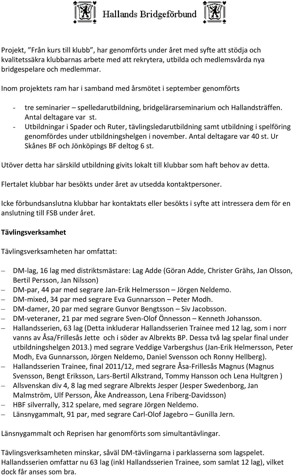 Protokoll fört vid Hallands Bridgeförbunds årsmöte den 14 september 2013 på  BK Albrekts klubblokal i Varberg - PDF Free Download