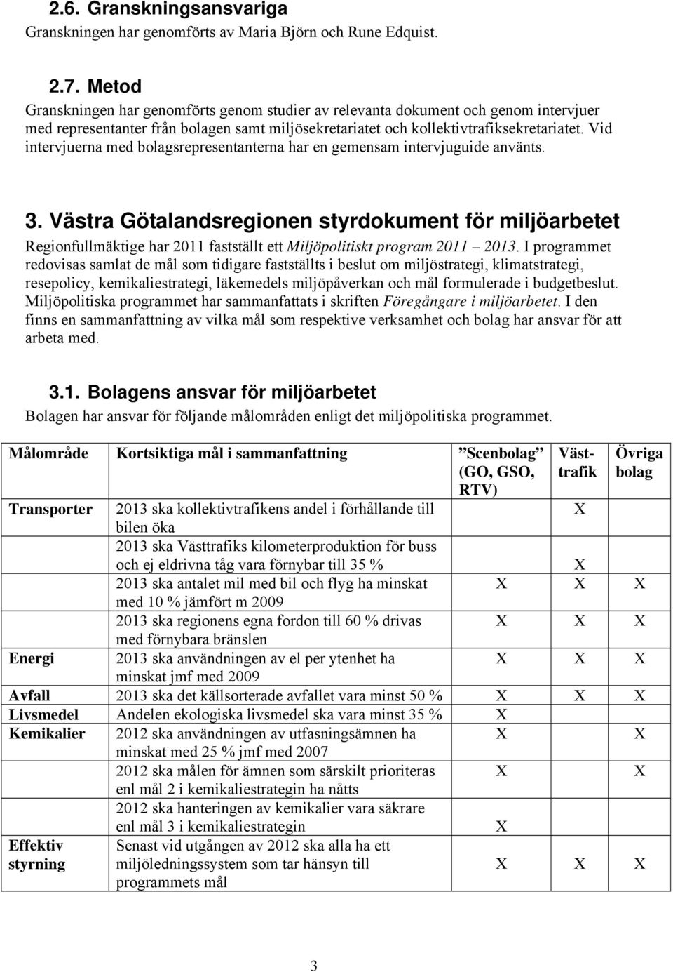 Vid intervjuerna med bolagsrepresentanterna har en gemensam intervjuguide använts. 3.