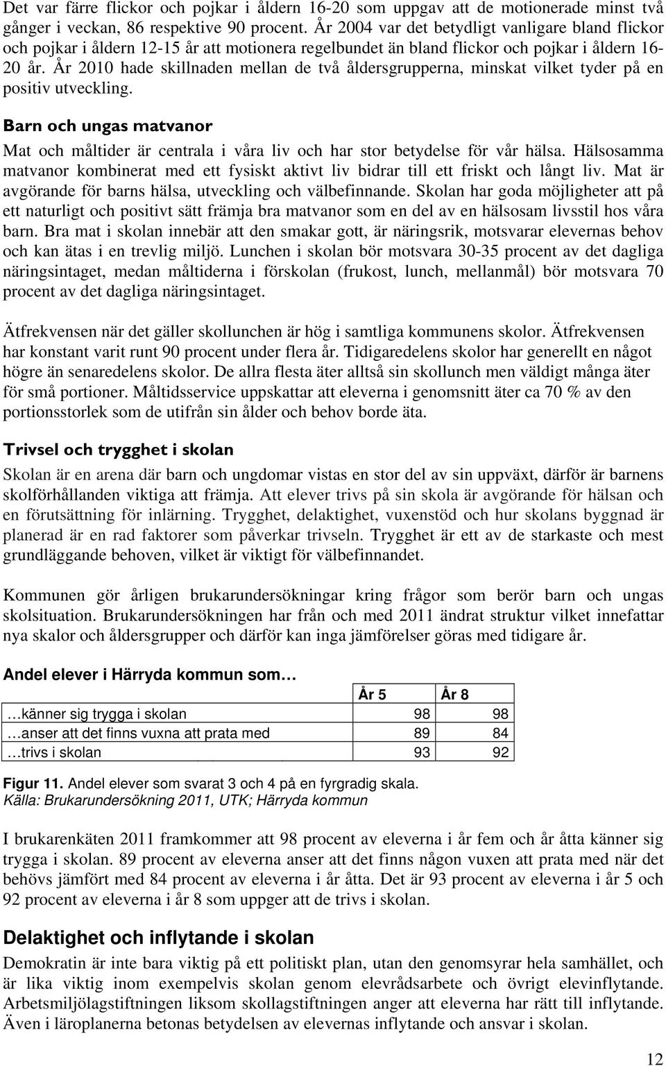 År 2010 hade skillnaden mellan de två åldersgrupperna, minskat vilket tyder på en positiv utveckling.