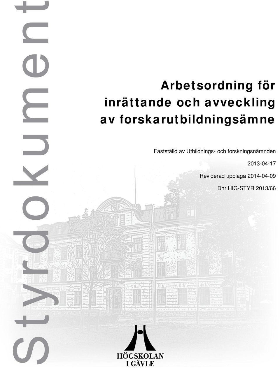 Utbildnings- och forskningsnämnden 2013-04-17