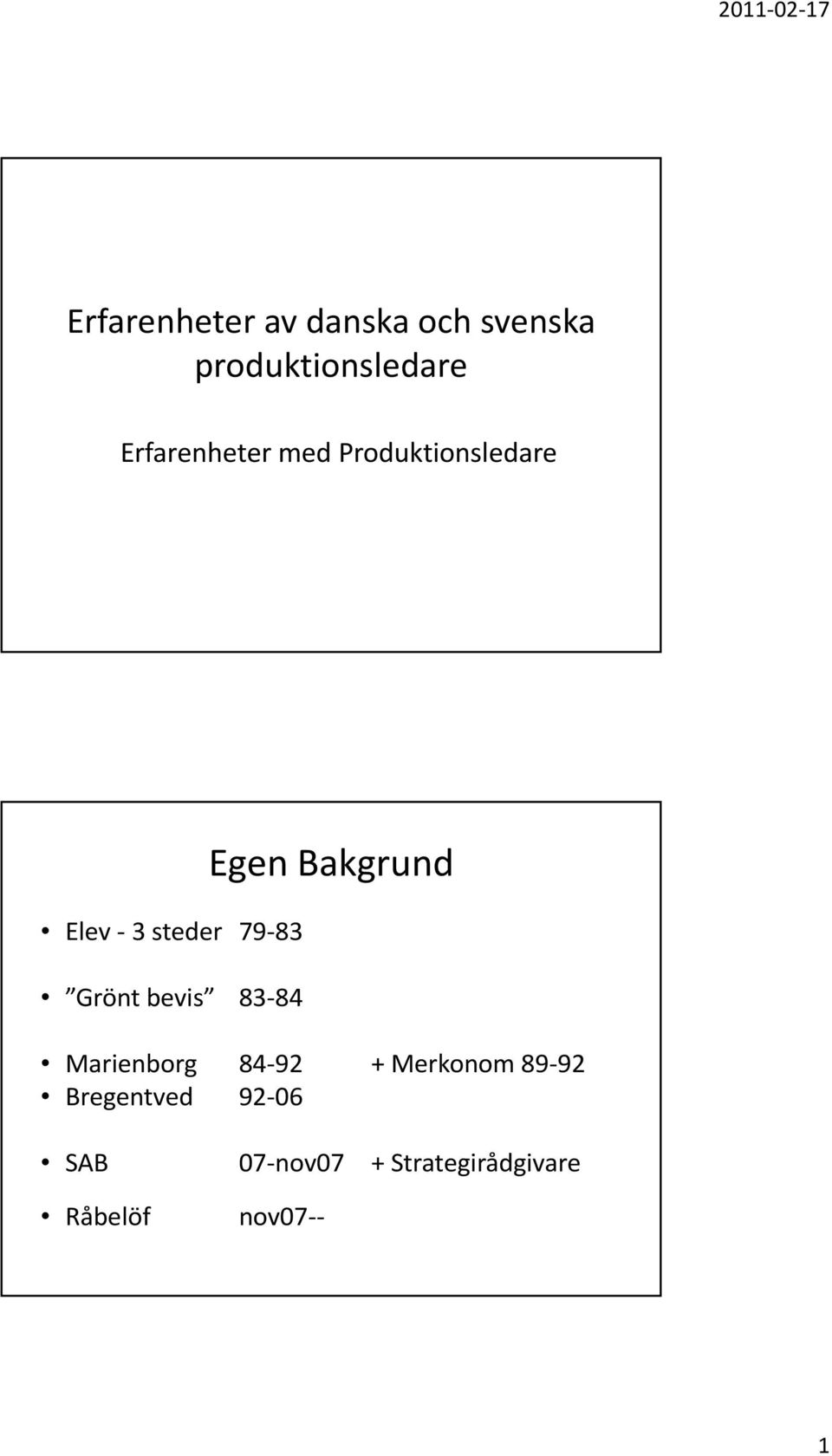 Grönt bevis 83 84 Egen Bakgrund Marienborg 84 92 + Merkonom