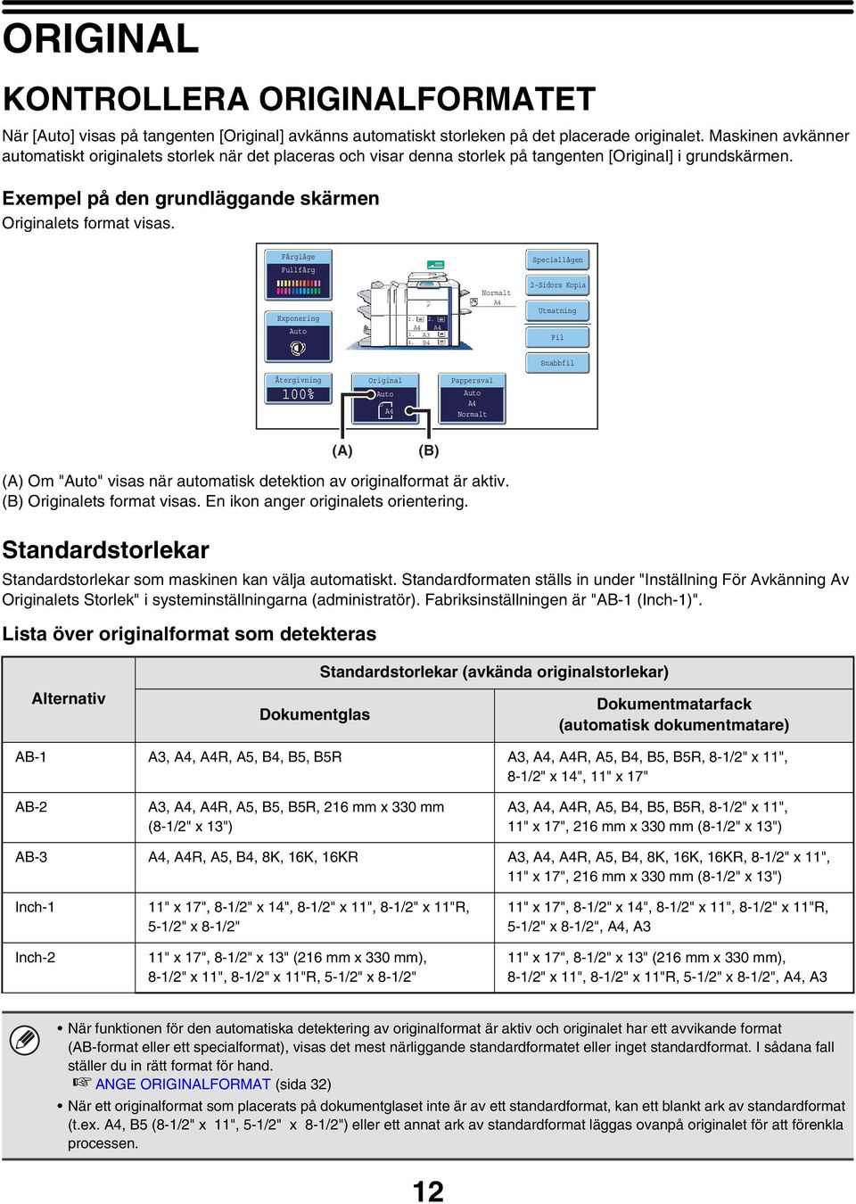 Färgläge Fullfärg Speciallägen Exponering.. 3. A3 4.