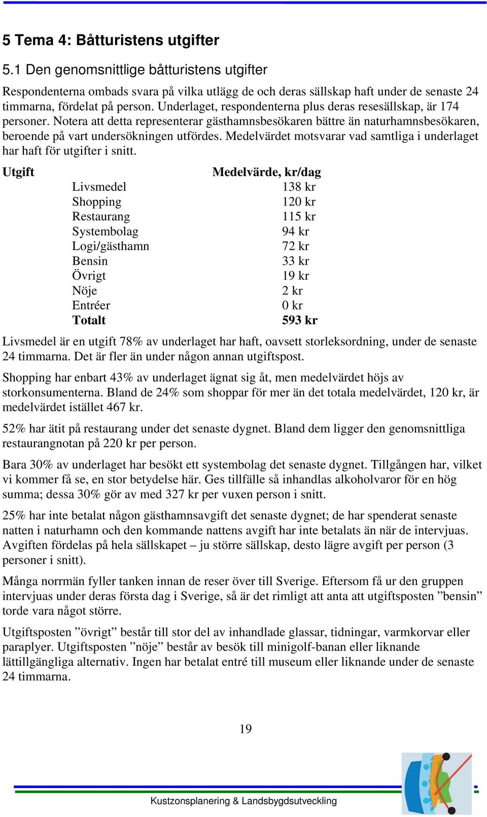 Medelvärdet motsvarar vad samtliga i underlaget har haft för utgifter i snitt.