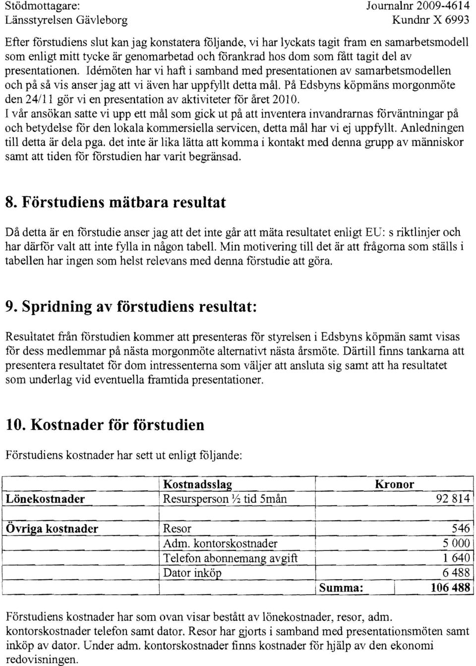 aktiviteter fdr året 2010.