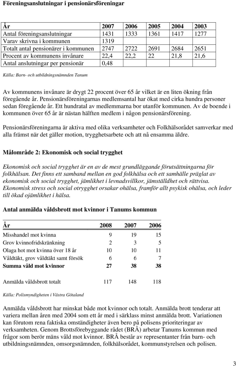 vilket är en liten ökning från föregående år. Pensionärsföreningarnas medlemsantal har ökat med cirka hundra personer sedan föregående år. Ett hundratal av medlemmarna bor utanför kommunen.