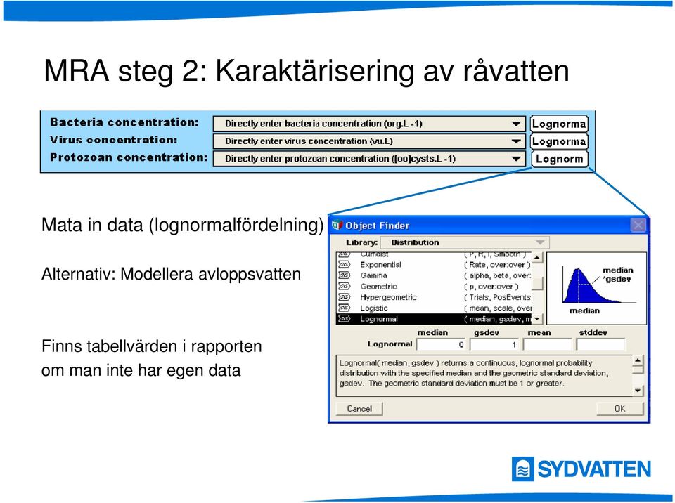 Alternativ: Modellera avloppsvatten Finns