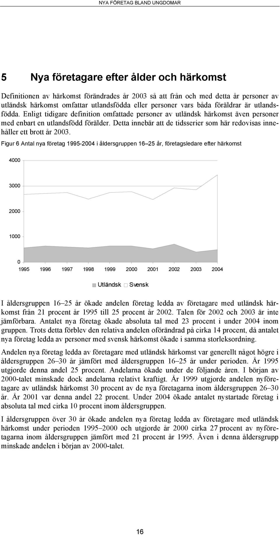 Detta innebär att de tidsserier som här redovisas innehåller ett brott år 2003.