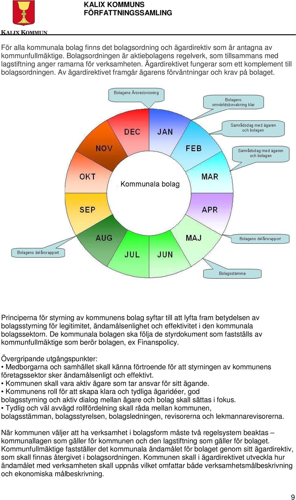 Av ägardirektivet framgår ägarens förväntningar och krav på bolaget.