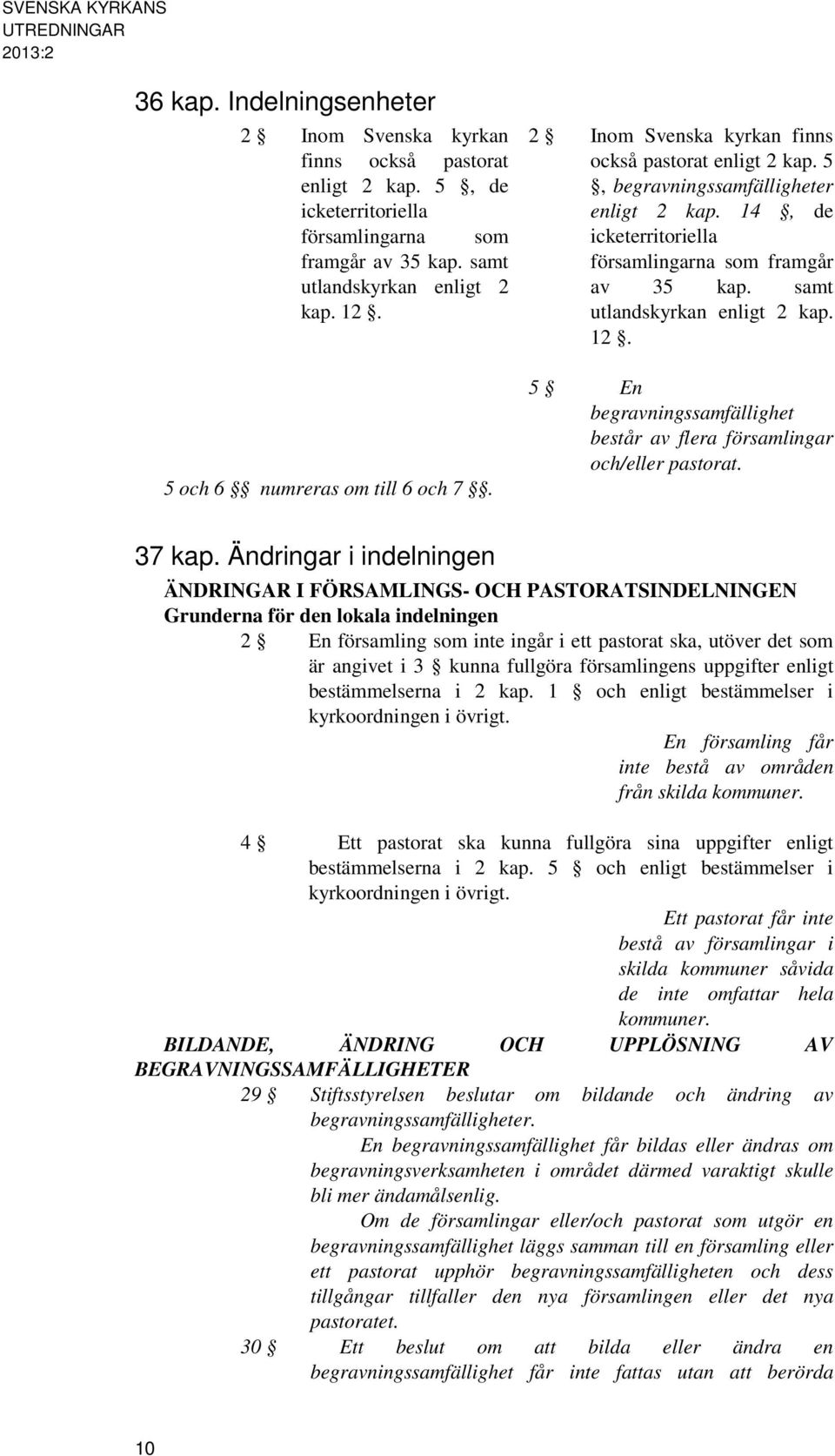 samt utlandskyrkan enligt 2 kap. 12. 5 En begravningssamfällighet består av flera församlingar och/eller pastorat. 37 kap.