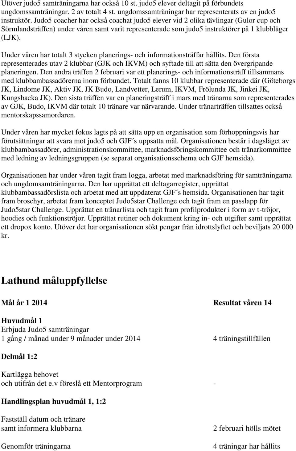 Under våren har totalt 3 stycken planerings- och informationsträffar hållits. Den första representerades utav 2 klubbar (GJK och IKVM) och syftade till att sätta den övergripande planeringen.