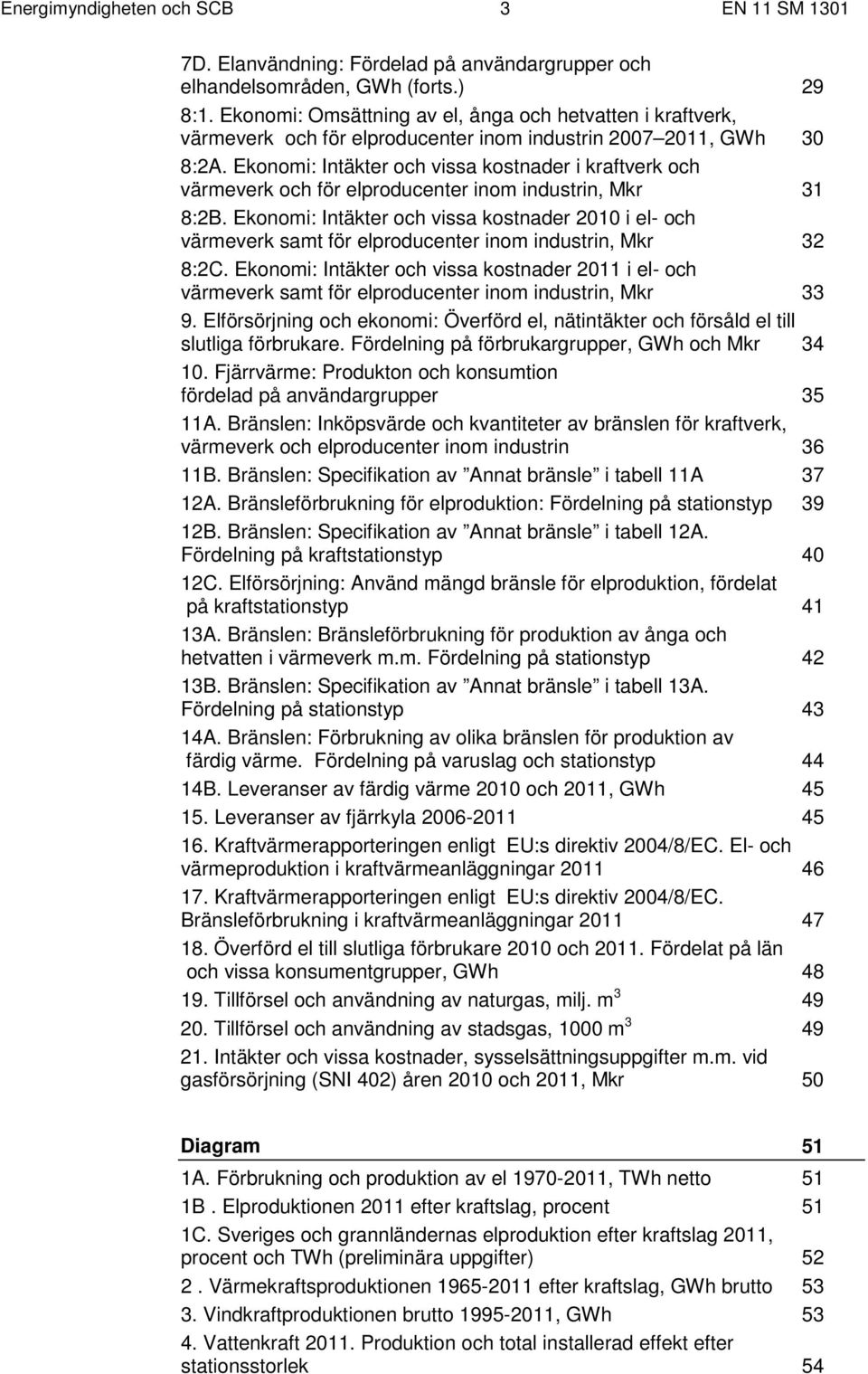 Ekonomi: Intäkter och vissa kostnader i kraftverk och värmeverk och för elproducenter inom industrin, Mkr 31 8:2B.
