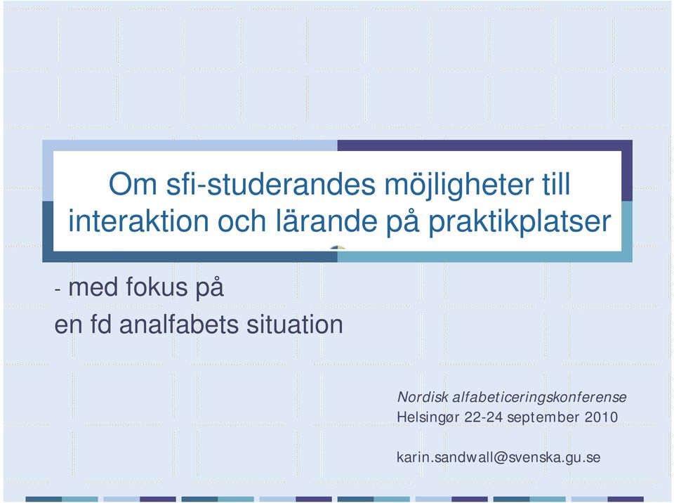 analfabets situation Nordisk