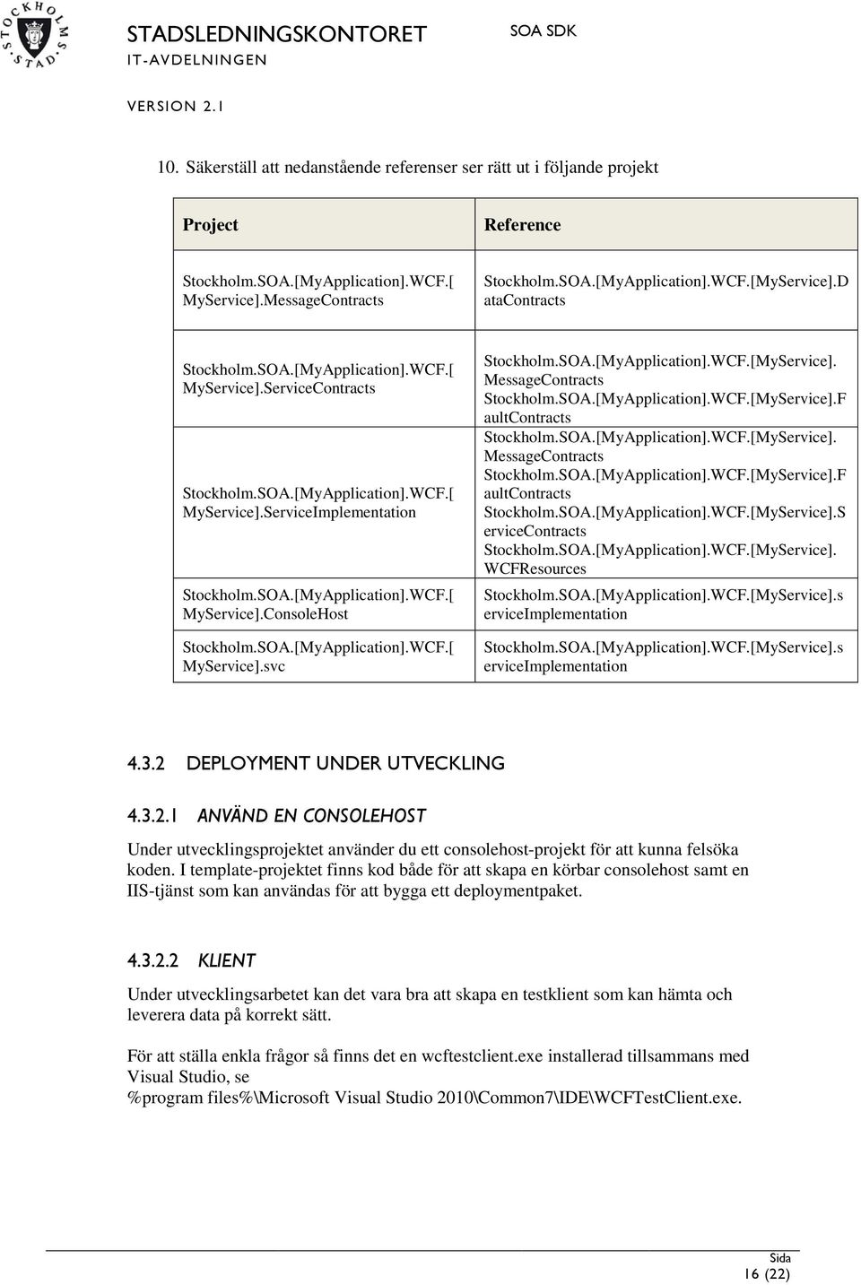 SOA.[MyApplication].WCF.[ MyService].svc Stockholm.SOA.[MyApplication].WCF.[MyService]. MessageContracts Stockholm.SOA.[MyApplication].WCF.[MyService].F aultcontracts Stockholm.SOA.[MyApplication].WCF.[MyService]. MessageContracts Stockholm.SOA.[MyApplication].WCF.[MyService].F aultcontracts Stockholm.SOA.[MyApplication].WCF.[MyService].S ervicecontracts Stockholm.