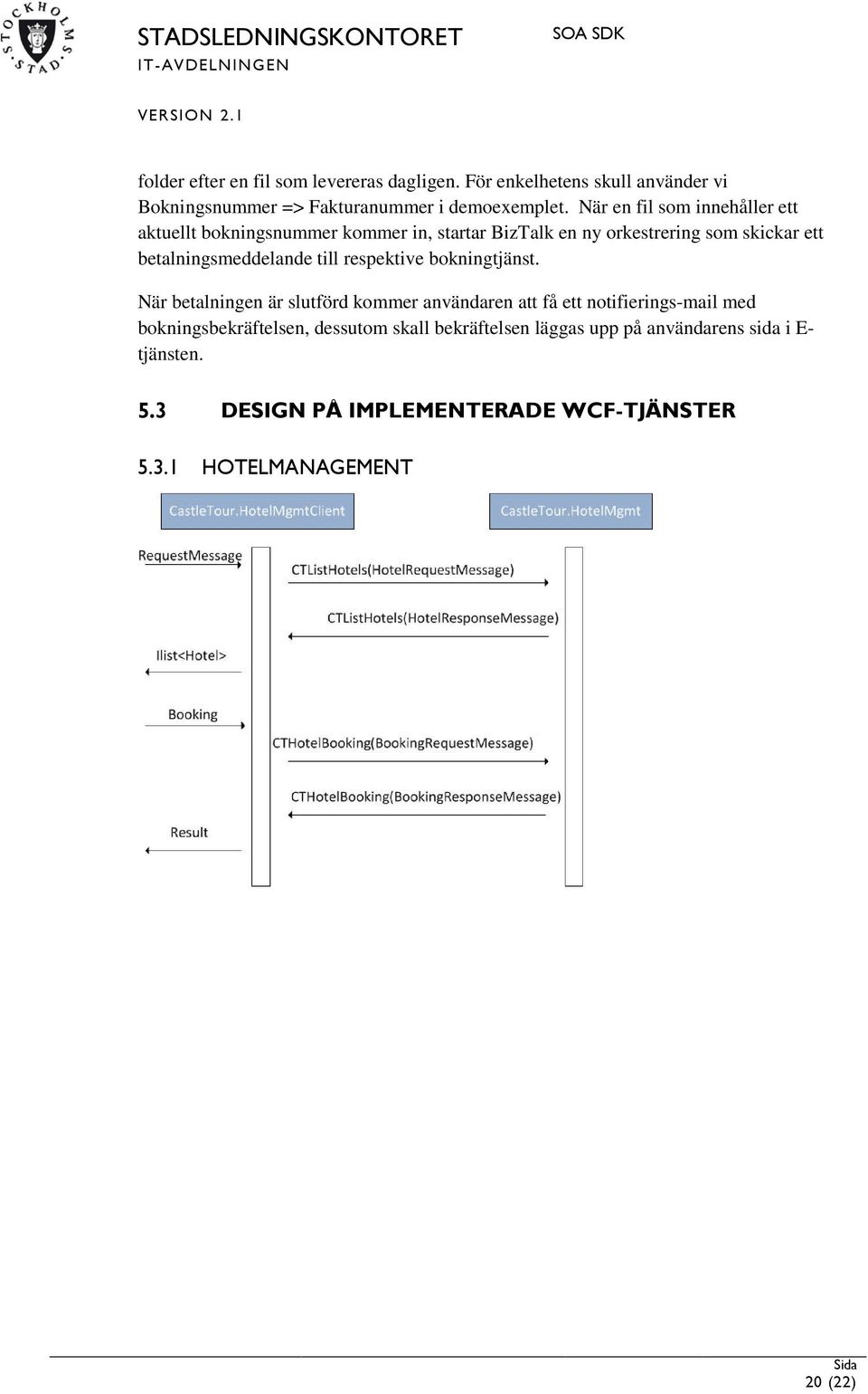 betalningsmeddelande till respektive bokningtjänst.