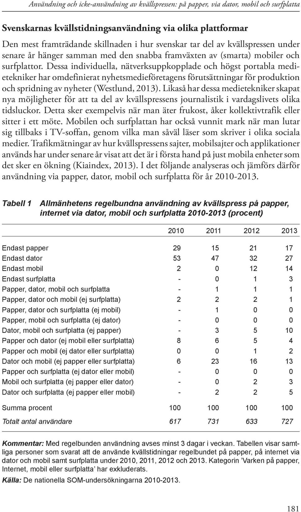 Dessa individuella, nätverksuppkopplade och högst portabla medietekniker har omdefinierat nyhetsmedieföretagens förutsättningar för produktion och spridning av nyheter (Westlund, 2013).