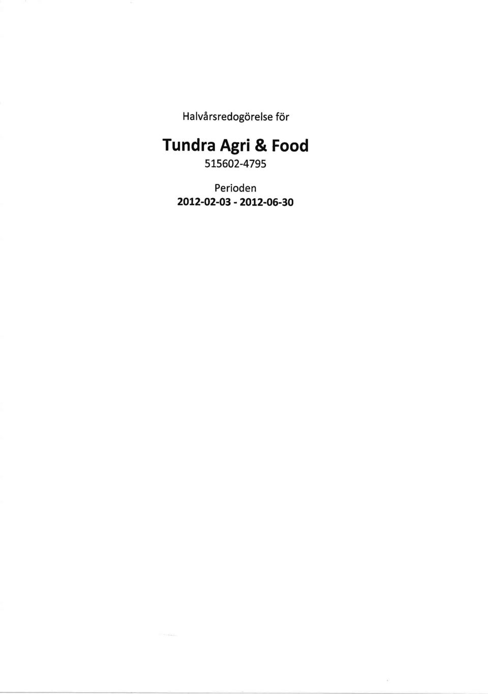 Tundra Agri & Food