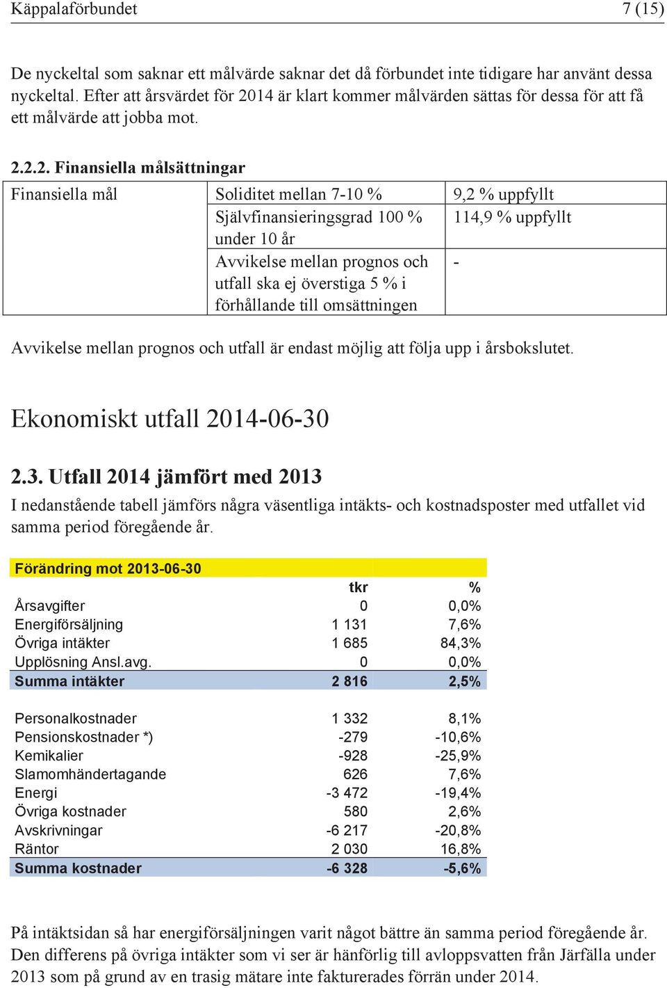 14 är klart kommer målvärden sättas för dessa för att få ett målvärde att jobba mot. 2.