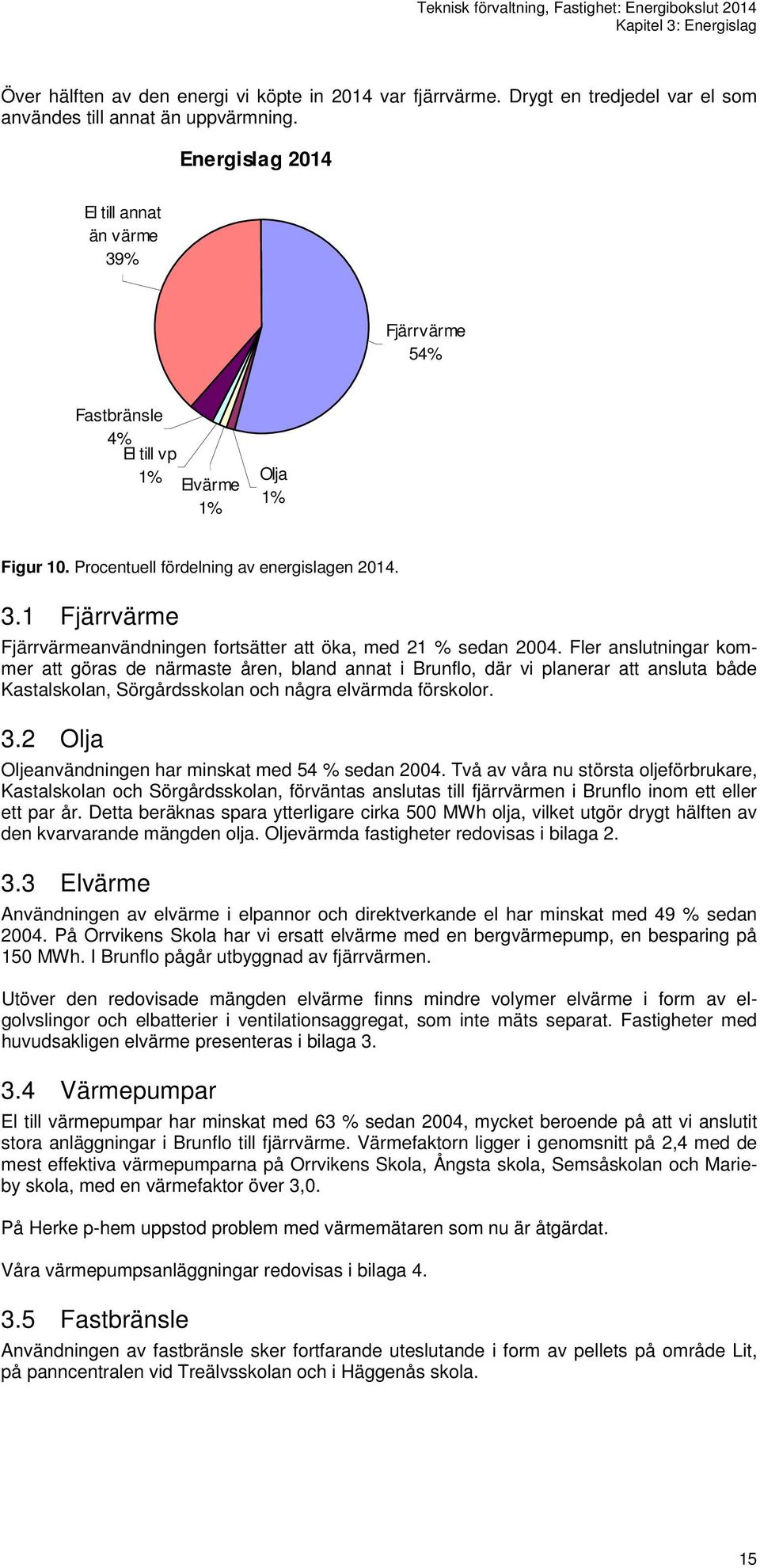 Fler anslutningar kommer att göras de närmaste åren, bland annat i Brunflo, där vi planerar att ansluta både Kastalskolan, Sörgårdsskolan och några elvärmda förskolor. 3.