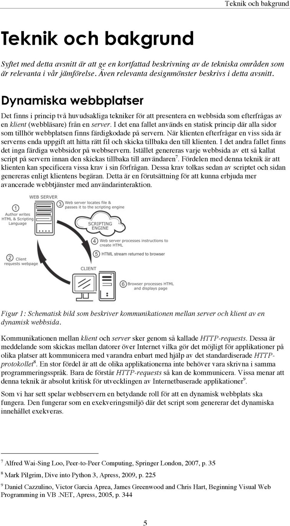 Dynamiska webbplatser Det finns i princip två huvudsakliga tekniker för att presentera en webbsida som efterfrågas av en klient (webbläsare) från en server.