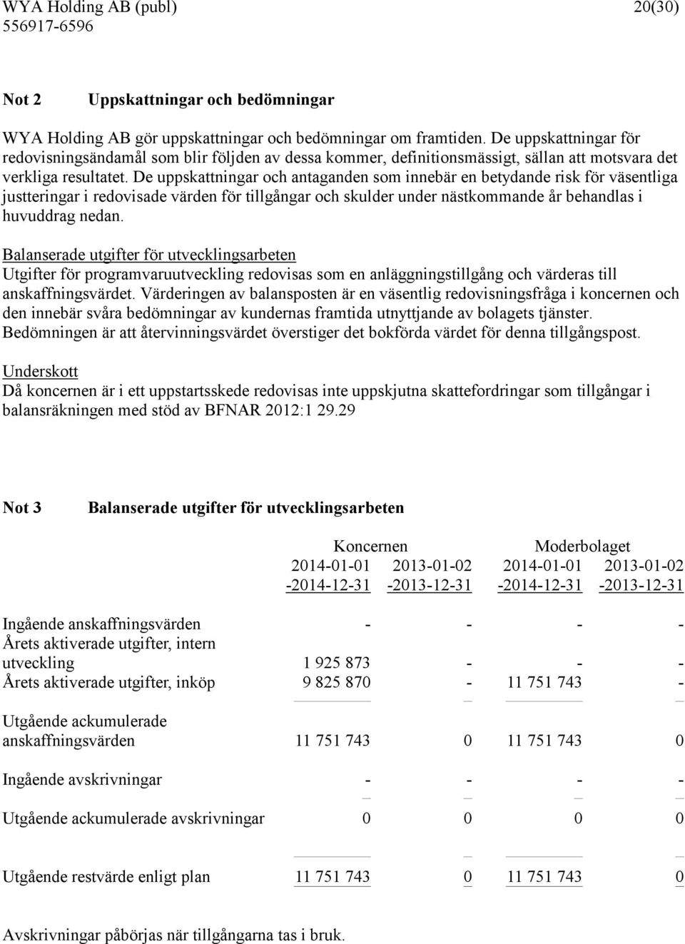 De uppskattningar och antaganden som innebär en betydande risk för väsentliga justteringar i redovisade värden för tillgångar och skulder under nästkommande år behandlas i huvuddrag nedan.