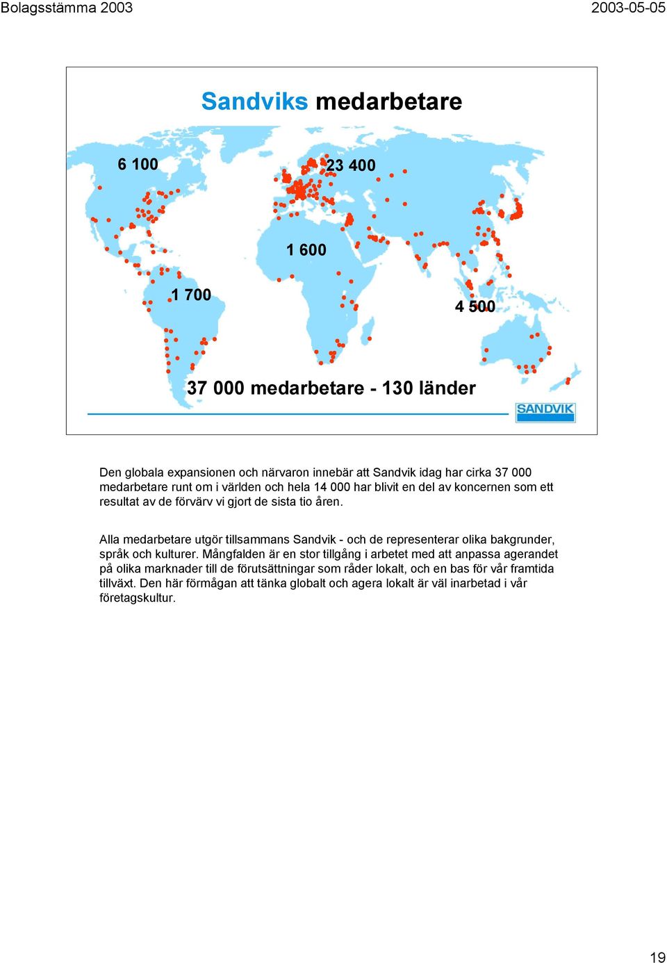 Alla medarbetare utgör tillsammans Sandvik - och de representerar olika bakgrunder, språk och kulturer.