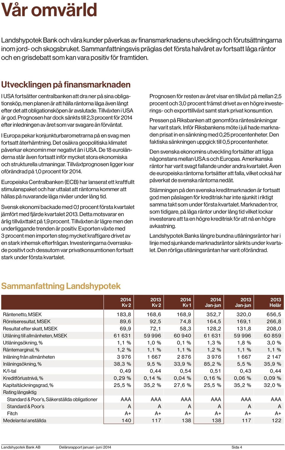 Utvecklingen på finansmarknaden I USA fortsätter centralbanken att dra ner på sina obligationsköp, men planen är att hålla räntorna låga även långt efter det att obligationsköpen är avslutade.