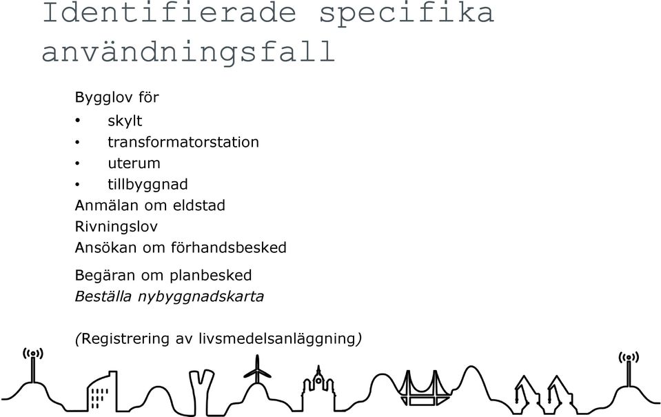 Rivningslov Ansökan om förhandsbesked Begäran om planbesked