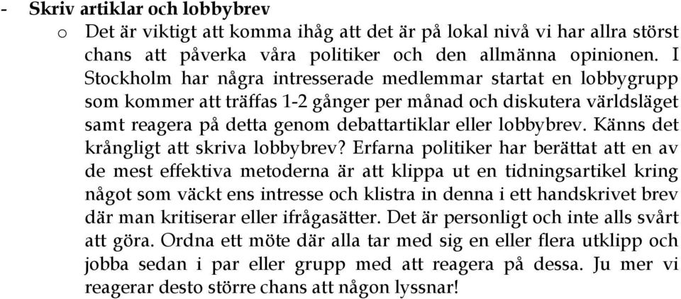 Känns det krångligt att skriva lobbybrev?