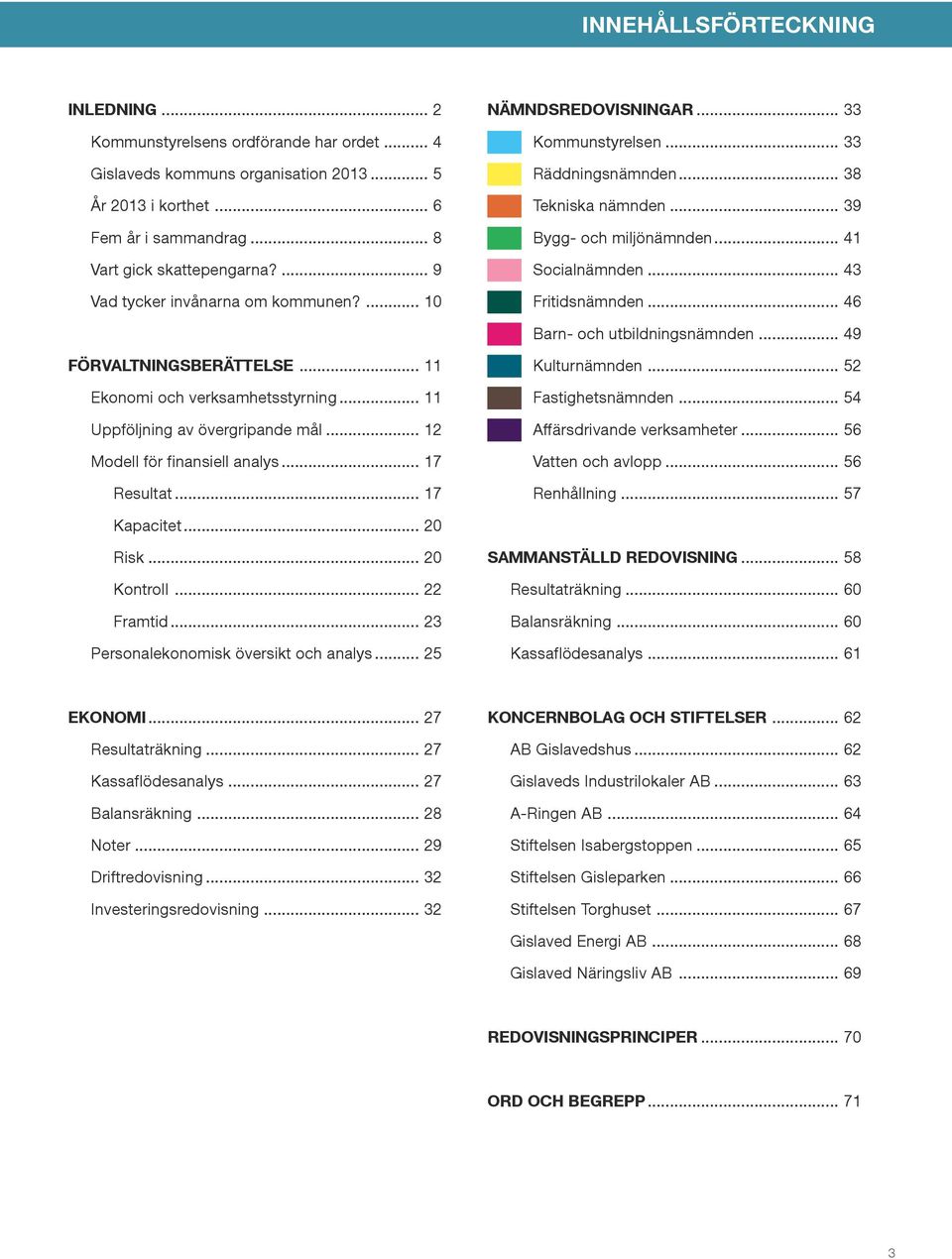 .. 43 Fritidsnämnden... 46 Barn- och utbildningsnämnden... 49 Förvaltningsberättelse... 11 ekonomi och verksamhetsstyrning... 11 Uppföljning av övergripande mål... 12 Modell för finansiell analys.