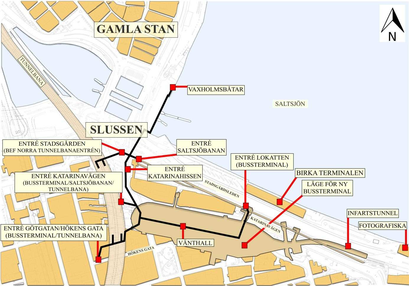 Sida 9 (65) - Luftkvalitetsutredning för bussterminal vid Slussen. Spridningsberäkningar för halter av partiklar (pm10) och kvävedioxid (no2) år 2030. 2016-01.