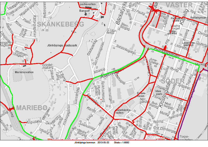 Gång- och cykeltrafik Det finns befintliga cykelvägar i området som kan kopplas till planområdet. En gång- och cykelväg gränsar till planområdet.