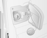 120 Körning och hantering Bränslepåfyllningshalsen med bajonettlock är placerad på bilens vänstra, främre sida. Tankluckan kan endast öppnas när bilen är upplåst och dörren är öppen. Öppna tankluckan.