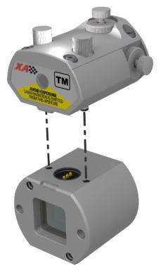 LASERMODULER TM OCH TS Moduler med lasersändare av diodtyp med inbyggda ställskruvar för justering av laserstrålen i det horisontella och vertikala planet.