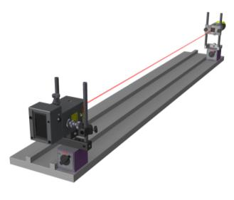 GROVJUSTERING Rakhetsmätning med standardmetoden 1. Placera lasersändaren vid mätobjektets ena ände, på objektet eller på ett stativ. 2. Placera mottagaren så nära lasersändaren som möjligt.
