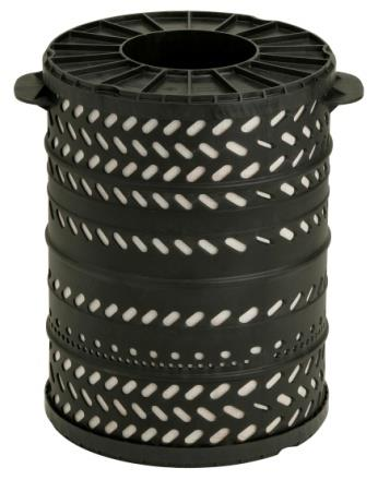 Filter Plastfilter för miljön! Plastfiltren väger 30 % mindre än plåtfiltren vilket ger mindre påverkan på utsläpp vid transporter. Deponeras som brännbart. Rostar inte. Mann+Hummel Plastfilter Dim.
