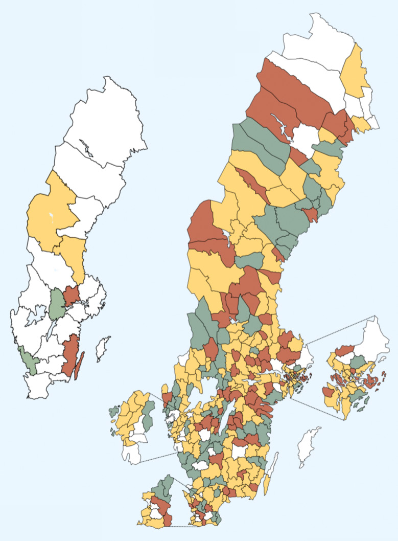 SKL publicerar också årligen Öppna Jämförelser för energi och klimatarbetet avseende byggnader och transporter i landsting, regioner och kommuner (Se Figur 2 nedan).