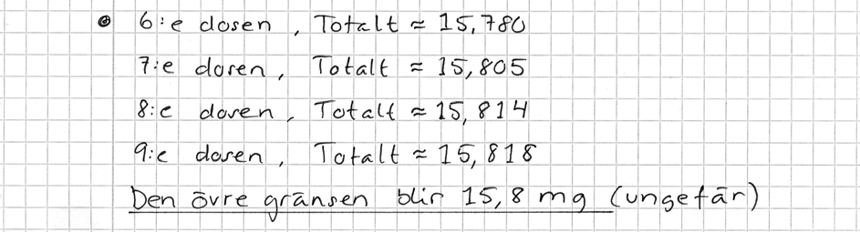 Elevlösning 2 (2 g och 3 vg) Bedömning Metodval och Genomförande Kvalitativa nivåer Poäng Motiveringar X 1/2 Matematiska resonemang Redovisning och matematiskt språk X 1/1 Summa 2/3 0/0 Kommentar: