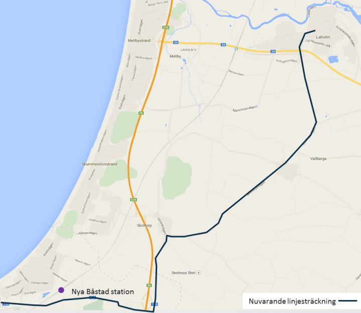 Objekt 2: Linje 226, Laholm Båstad L226 trafikerar sträckan Laholm-Båstad med stopp i bland annat Vallberga, Skottorp och Hasslöv. Utbudet är fem dubbelturer per vardag.