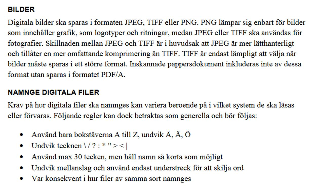 Skapa och förvara Digital och analog infromation (Region Skåne 2016)