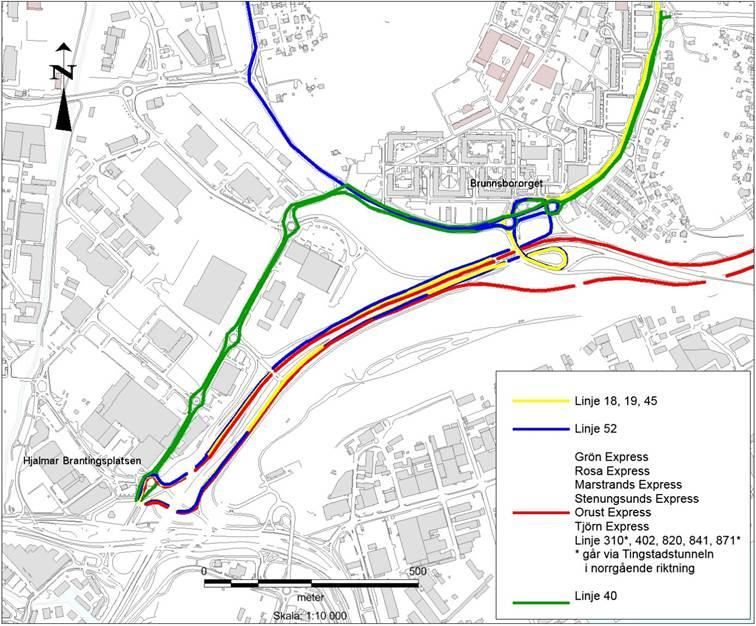 Figur 7 Kollektivtrafiken i utredningsområdet. 4.3. Lokalsamhälle och regional utveckling 4.3.1.