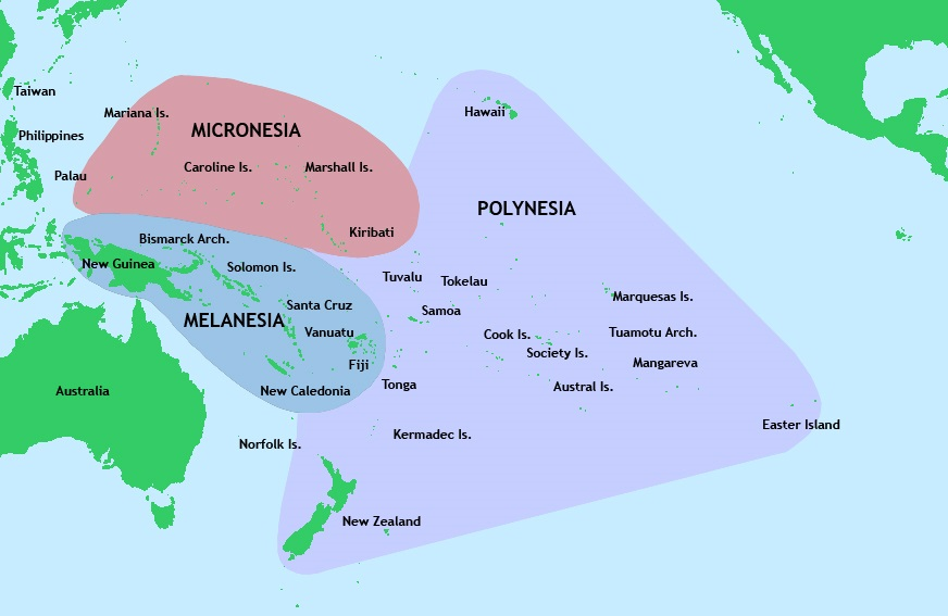 Språken i Oceanien idag; Språken i Amerika idag 1. Språken i Oceanien idag Oceaniens geografi Oceanien består enl. en definition av: Mikronesien Melanesien (inkl. Nya Guinea) Polynesien (inkl.