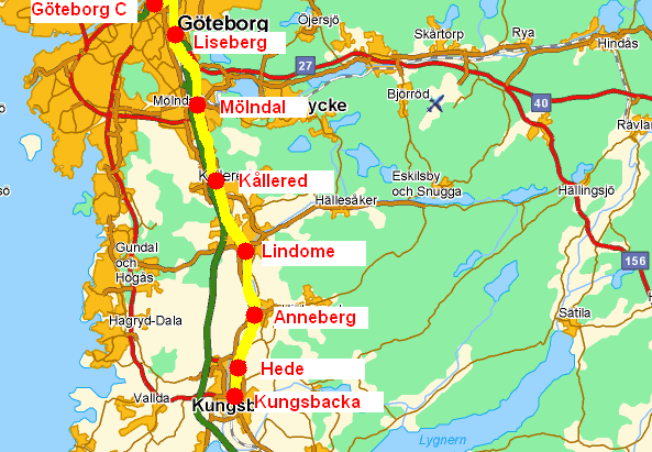 Perrongförlängning utmed Västra stambanan och Västkustbanan 19 stationer förlängning med ca 60 m