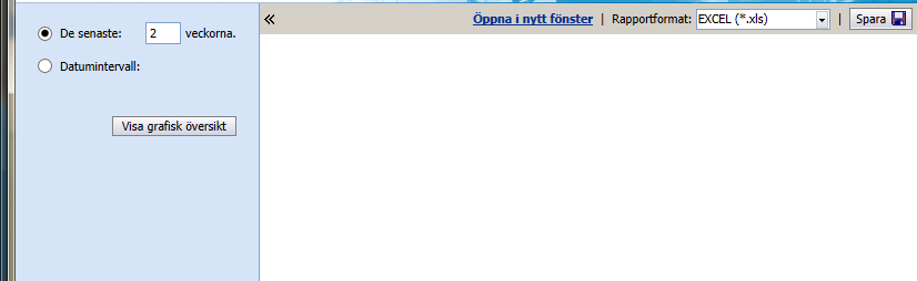 3 Välj antal veckor eller det datumintervall du vill se frånvarostatistik för.