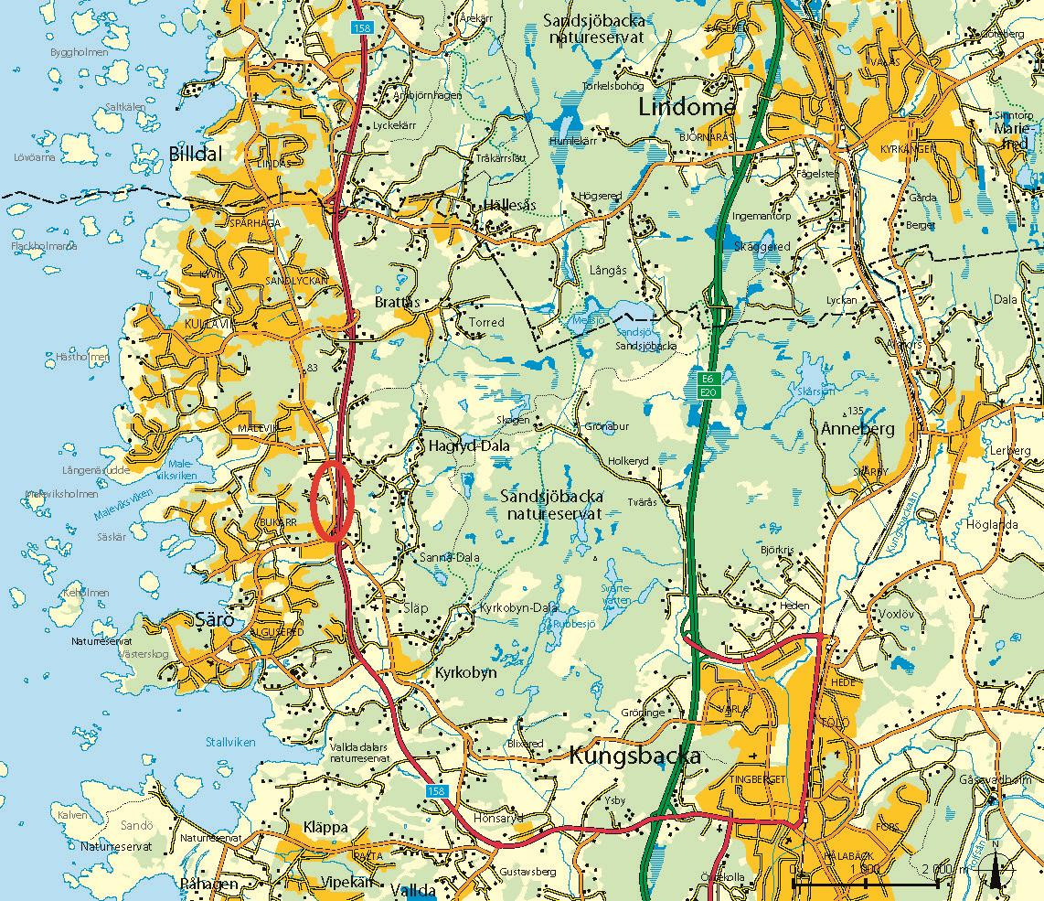Väg 953, Gamla Särövägen, sträcker sig parallellt med väg 158, Säröleden. Vägen är belägen i Kungsbacka kommun, cirka sju kilometer nordväst om Kungsbacka tätort.