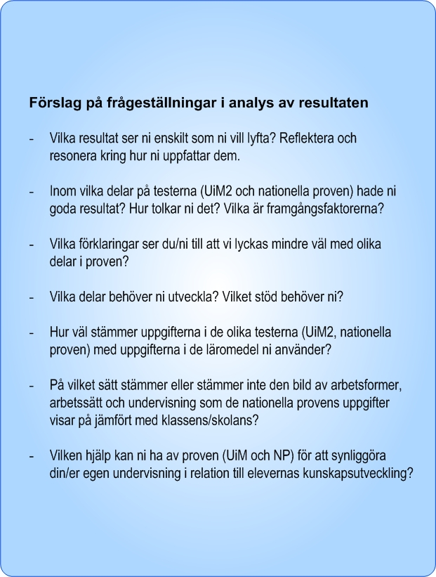 1. Analysunderlag från kvantitet