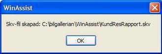 Skapa Skv-fil av Rapporter Det finns möjligheter att skapa en skv-fil av rapporter. Gör dina val och klicka även i Skapa skv-fil. Klicka på Ok. Nu får du se en förhandsvisning av rapporten.