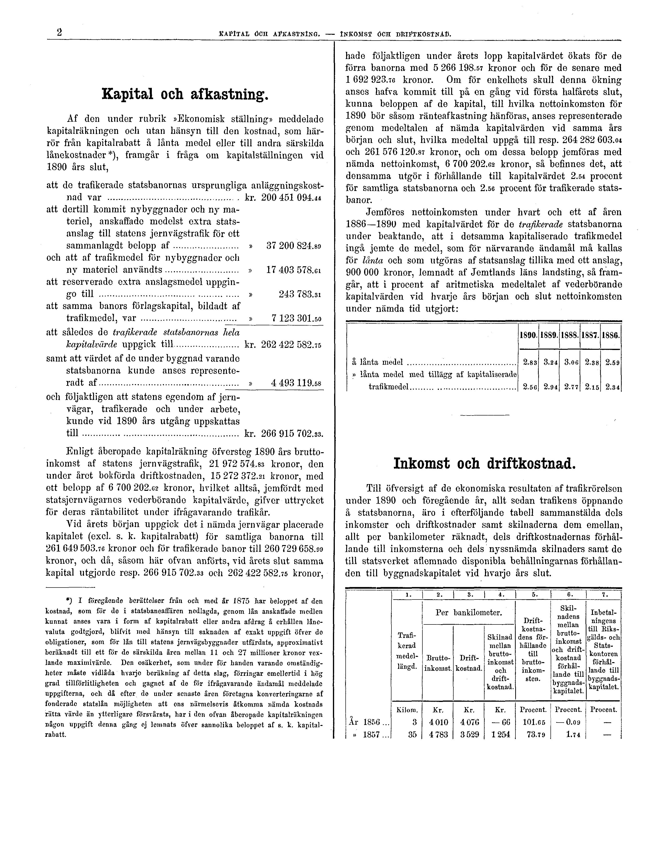 2 KAPITAL OCH AFKASTNING. INKOMST OCH DRIFTKOSTNAD. Kapital och afkastning.